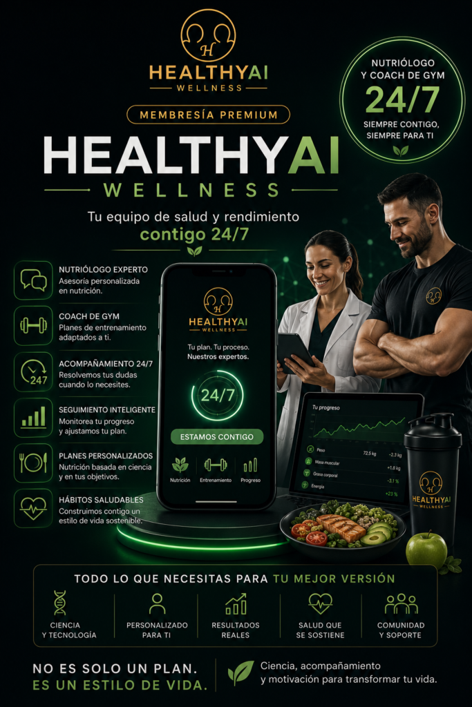 Membresia Anual HealthyAI Nutrition + Gym Coach